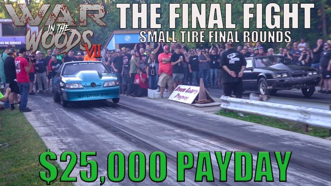 SCARY NO PREP RACE IN THE WOODS ! WAR IN THE WOODS VII SMALL TIRE FINAL