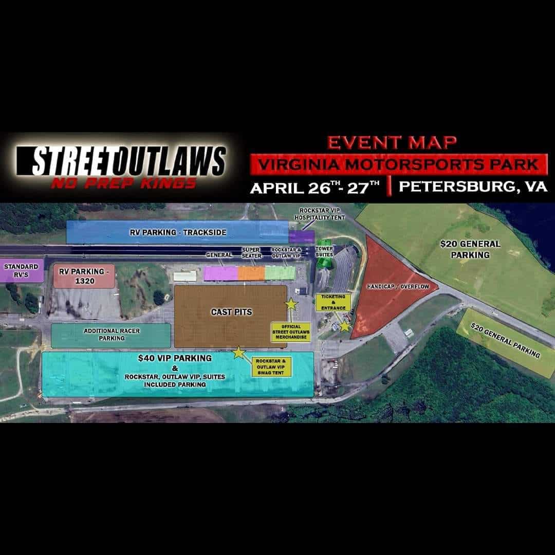 Important Information about your trip to Virginia Motorsports Park for Street Outlaws No Prep Kings