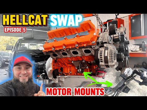 HELLCAT SWAPPED S10 BUILD (EPISODE 5) MOUNTS ARE IN‼️ #hellcat #swap #chevy