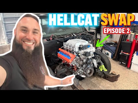 HELLCAT ENGINE SWAP IN AN S10 (FIRST EVER) EPISODE 2 #hellcat #swap #chevy