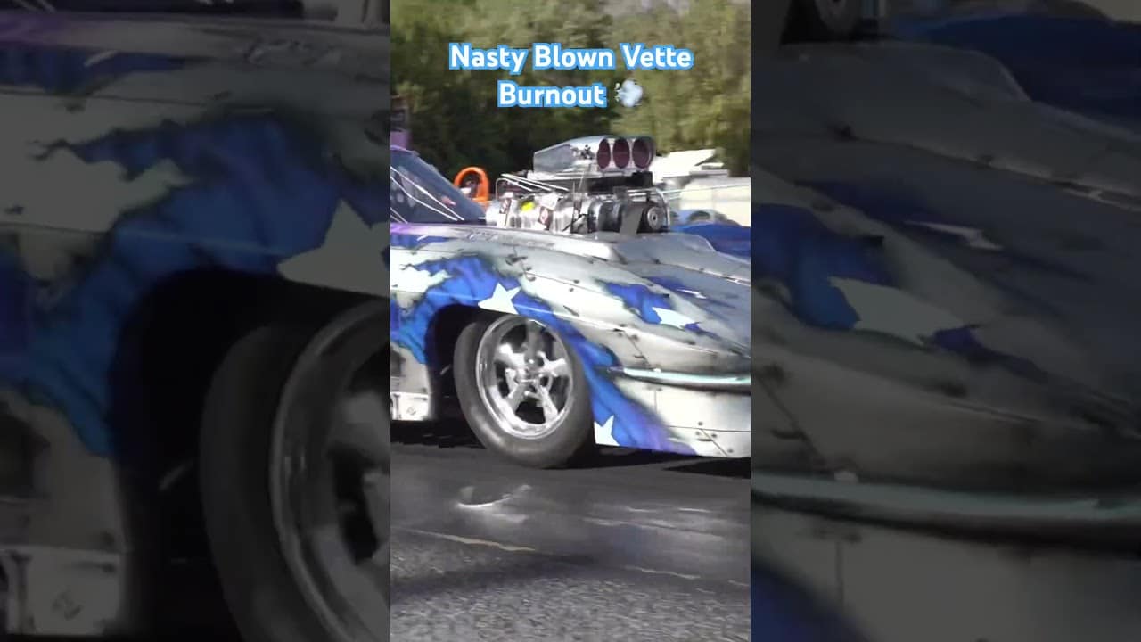 Blown Corvette Burnout #bigblock #blown #corvette