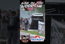 Jeep Cherokee puts it on the bumper at War in the Woods #wheelie #dragracing #racing #jeep