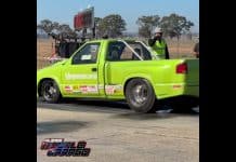 Big Tire Chevy Pickup no prep racing in Australia