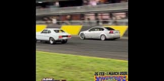Turbo V8 Capri no prep racing at Powercruise