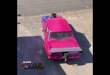 Insane Blown EH Holden no prep racing at Wilby raceway